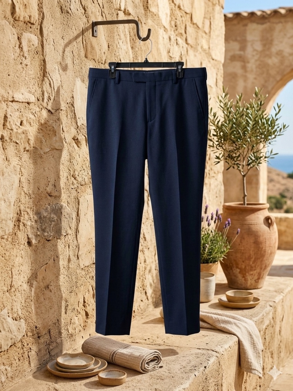 George Men's Dark Navy Tailored Dress Pants